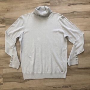 Calvin Klein Metallic Turtleneck Long Sleeve Shirt
